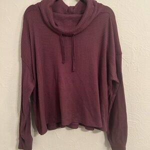 Sonoma Dark Purple Cowl Neck Sweater